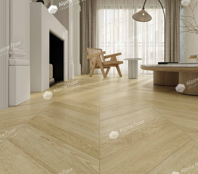 LVT плитка Alpine Floor Дуб Ваниль Селект Chevron ECO 20-2