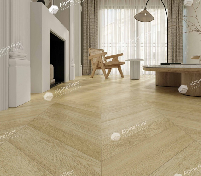 LVT плитка Alpine Floor Дуб Ваниль Селект Chevron ECO 20-2