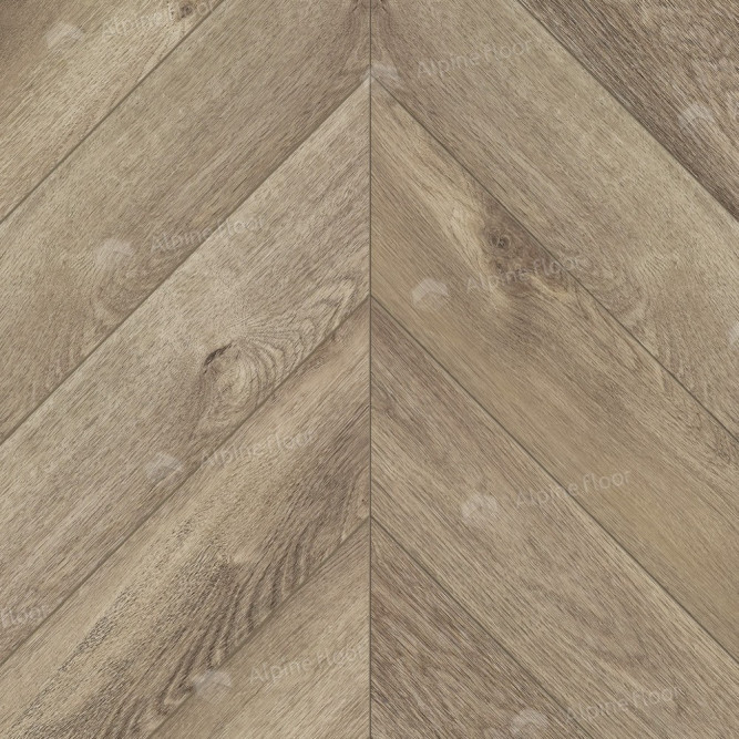 LVT плитка Alpine Floor Дуб Натуральный Отбеленный Chevron ECO 20-3