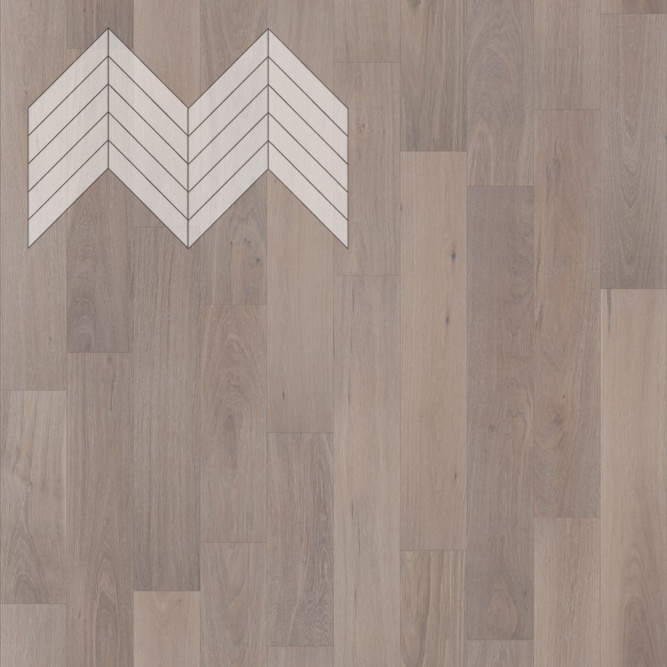 Паркет Елка Французская Lab Arte Chevron Дуб Селект Шерсть лак 600/510х90х14/3,5/45°