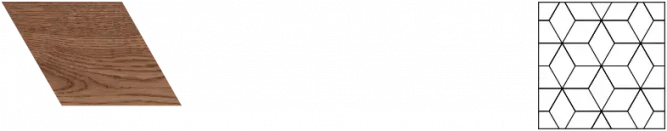 Мозаичный паркет COSWICK Дуб Ромб Миндальный 1197-1854-10
