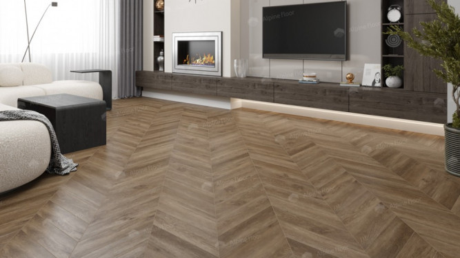 LVT плитка Alpine Floor Макадамия Chevron ECO 20-5