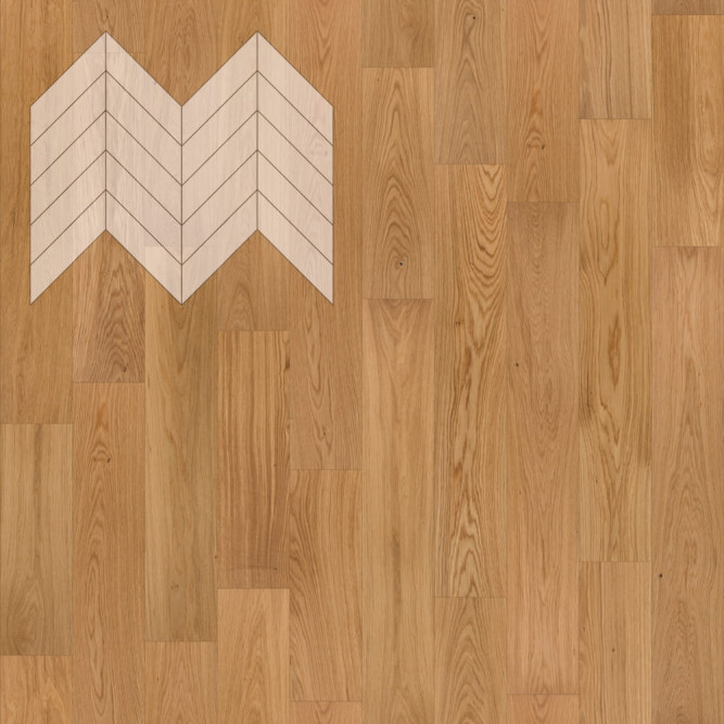 Паркет Елка Французская Lab Arte Chevron Дуб Натур лак 600/475х125х14/3/45°