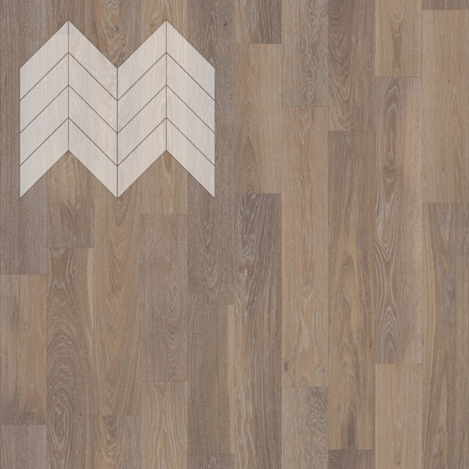Паркет Елка Французская Lab Arte Chevron Дуб Селект Деликат лак 600/450х150х14/3/45°