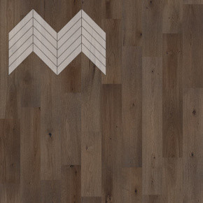 Паркет Елка Французская Lab Arte Chevron Дуб Рустик Кайт лак 600/490х110х14/3/45°