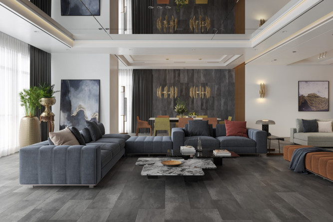 Ламинат Alpine Floor Stone mood LF402-03 Премиальный бетон