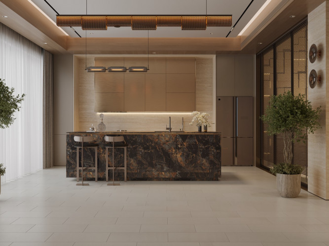 Ламинат Alpine Floor Stone mood LF402-11 Бежевый травертин