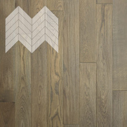 Паркет Елка Французская Lab Arte Chevron Дуб Селект Грис лак 600/475х125х14/3/45°