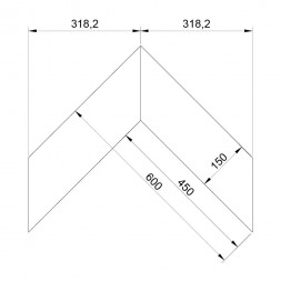 Паркет Елка Французская Lab Arte Chevron Дуб Селект Грис лак 600/450х150х14/3/45°