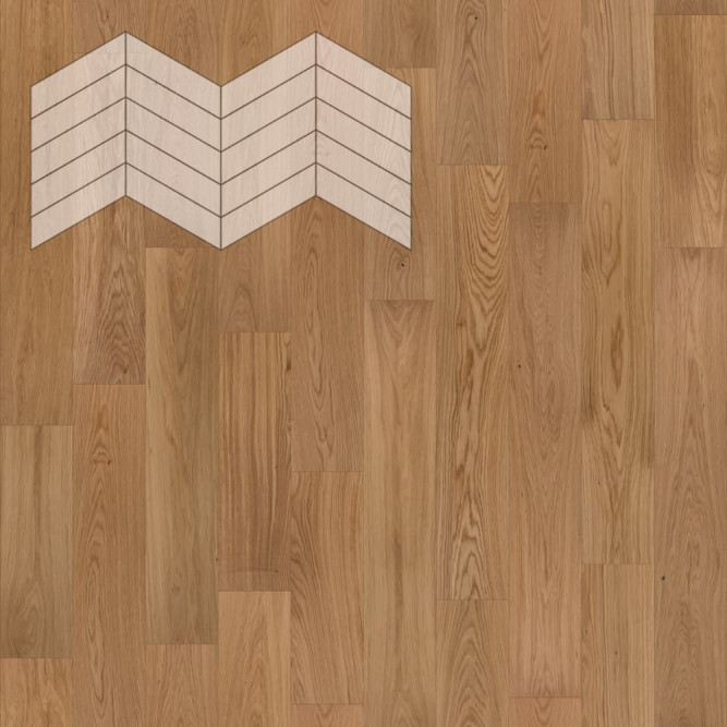 Паркет Елка Итальянская Lab Arte Chevron Дуб Селект Прозрачное масло 549/439х190х14/3,5/60°