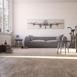 Паркетная доска PolarWood ДУБ ТУНДРА БЕЛАЯ МАТОВЫЙ ЛАК 14x188x2266 3П (3,41 м2)