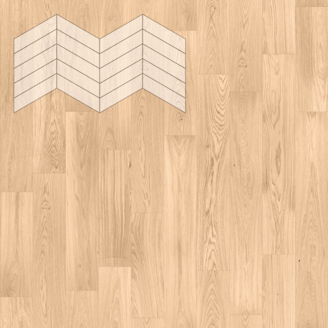 Паркет Елка Французская Lab Arte Chevron Дуб Рустик Блонд лак 404/324х140х14/3,5/60°