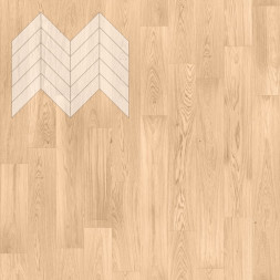 Паркет Елка Французская Lab Arte Chevron Дуб Селект Блонд лак 600/475х125х14/3/45°