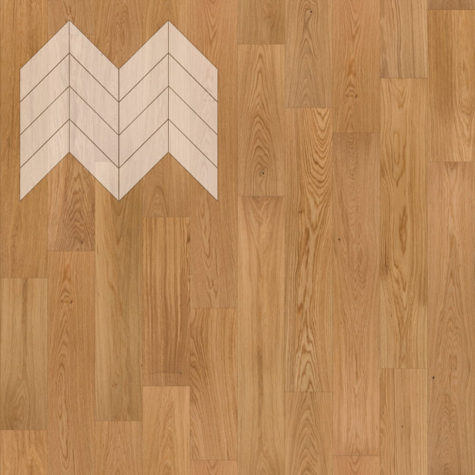 Паркет Елка Французская Lab Arte Chevron Дуб Натур лак 620/480х140х14/3,5/45°