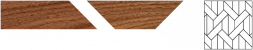 Мозаичный паркет COSWICK Американский орех Кофейное зерно Натуральный 1350-1201-30