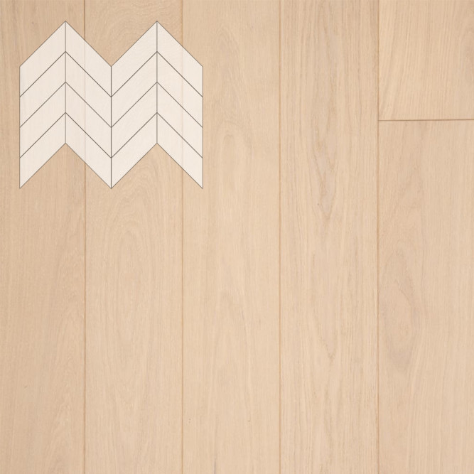 Паркет Елка Французская Lab Arte Chevron Дуб Селект Лана лак 600/450х150х14/3/45°